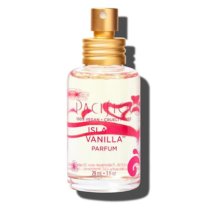 Pacifica Island Vanilla Perfume – Clean Vanilla Fragrance for Women - Warm Tropical Aroma - Long-Lasting Clean Beauty Non Toxic Scent, Vegan & Cruelty-Free, 1 oz Travel-Friendly Spray