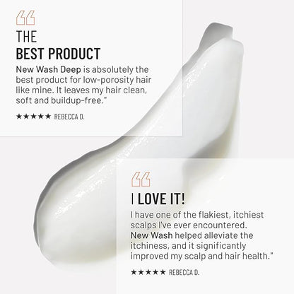 Hairstory New Wash Deep Clean Refill, Clarifying Cleansing Cream for Oily & Fine Hair, Detergent Free Shampoo & Conditioner Alternative, 8oz