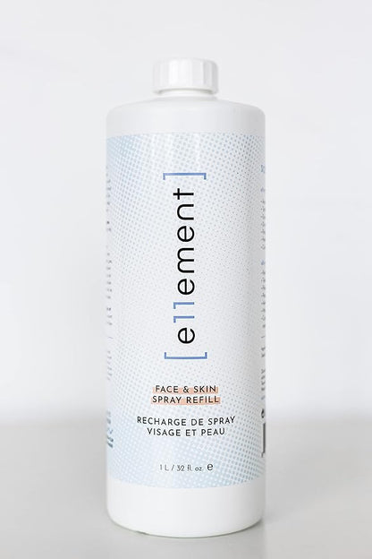 Hypochlorous Acid Spray - 1 L Refill – Acne Prone Skin – Eczema - Tattoo Aftercare – Piercing Aftercare – Saline Toner – Facial Cleanser – Lash Cleanser - All Natural Face and Skin Spray - e11ement