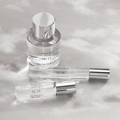 Lake & Skye 11 11 Eau de Parfum Travel Spray, Long Lasting Fragrance, 0.5 fl oz (15 ml) - Sheer & Uplifting Scent, Skin Musk