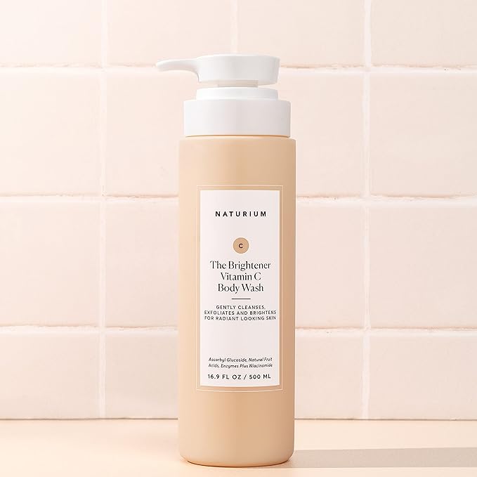 Naturium The Brightener Vitamin C Body Wash, Gentle Cleanser for Smoother-Looking Skin, Removes Dirt, Oil & Other Impurities, 16.9 oz