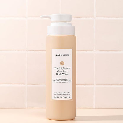 Naturium The Brightener Vitamin C Body Wash, Gentle Cleanser for Smoother-Looking Skin, Removes Dirt, Oil & Other Impurities, 16.9 oz