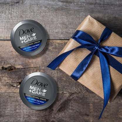 Dove Men+Care Ultra Hydra Cream - Dove Lotion, 3-In-1 Advanced Skin Care for Men, Face Cream, Hand & Body Lotion for Dry Skin, 2.53 Fl Oz (Pack of 24)