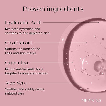 MEDIX 3% Concentrated Hyaluronic Acid Hydrating Gel Body Booster Dry Skin Moisturizer, Anti Aging Skin Care Booster For Restoring Skin Barrier, Wrinkles, & Fine Lines, 2-Pack