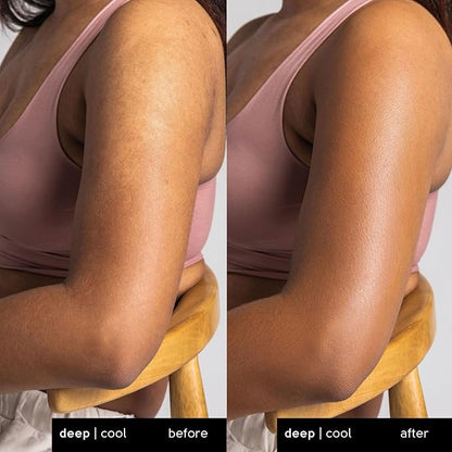 Tinge Tint Body Makeup, Water and Transfer Resistant Up to 48 Hours, Buildable Medium Coverage Body Foundation or Bronzer with Amino Acids, Tattoo Cover Up Makeup, 3.38 FL Oz - Deep Cool