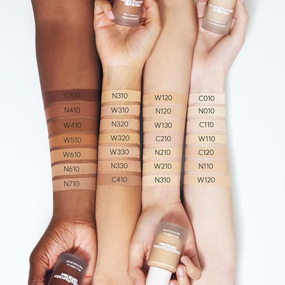 THE FACE SHOP Ink Lasting Liquid Foundation, Full Coverage, 72‑Hour Wear Semi‑Matte Finish, Makeup with Bakuchiol, W510 Hazelnut, 0.84 Fl. Oz.