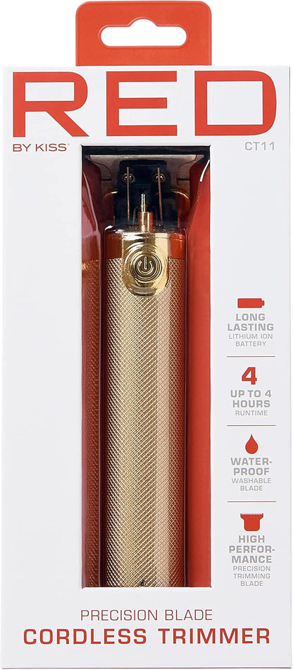 RED by Kiss Hair Trimmer for Men Precision Blade Cordless Trimmer Mens Grooming Kit