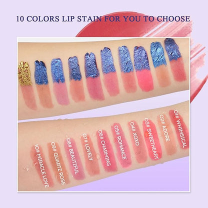 2025 New Peel Off Lip Stain Lip Tint, Matte Natural Mist Lip Tinted, Waterproof Long-Lasting Tear-off Lip Gloss, All-Day Vibrant Kiss-Proof Lip Stain,Smudge & Transfer Proof Lip Stains Masque(09#)
