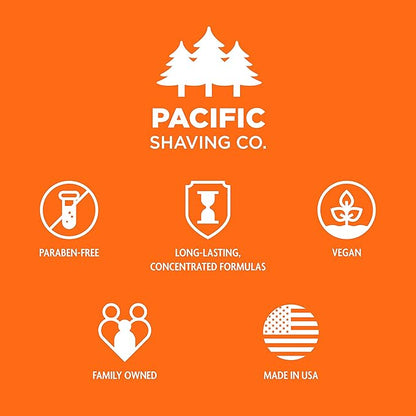 Pacific Shaving Company Caffeinated Shaving Cream - Shea Butter + Spearmint Antioxidant Shaving Cream with Caffeine - Clean Formula for a Hydrating, Redness Reducing + Irritation-Free Shave (7 Oz)