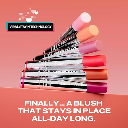 Sacheu Cheek STAY-N Liquid Blush for Cheeks — High Pigment, Buildable, Lightweight Cream Blush for Dewy & Radiant Flushed Cheeks — Long-lasting & Cruelty Free, Pretty in Pink Duo