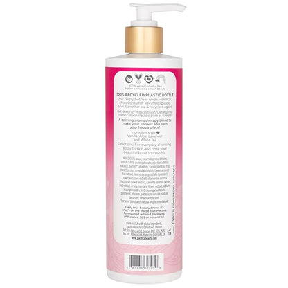 Pacifica Island Vanilla Body Wash Aloe + Hyaluronic Acid, Daily Cleansing, Bath & Shower Gel, Essential Oils, Clean, Vegan + Cruelty & Paraben Free, Clean Beauty Vegan Dermatologist Tested, 12 Fl Oz