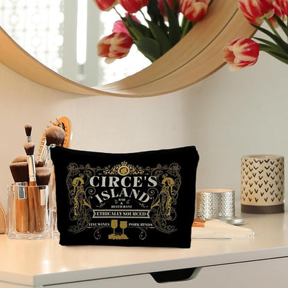 Funny Greek Mythology Circe's Island Makeup Bag, Greek Mythology Gifts, Literature Gifts, Dark Academia Cosmetic Bag Toiletry Bag for Women