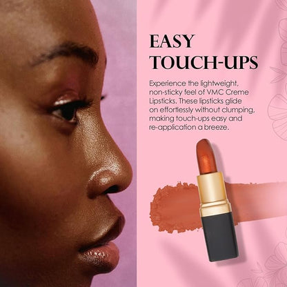 Vera Moore Creme Lipstick, Long Lasting, Lightweight, Moisturizing Opaque Color with Staying Power, Fragrance, and Paraben Free Cosmetics Soft Lipstick (Golden Bronze)