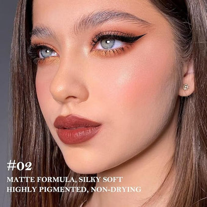 3Pcs Gradient Matte Lipstick Crayon Lip Liner pencil, Flawless Contour Gradual Ombre Effect lip Pencil, for Women Long Lasting Waterproof Smudge Proof Lipstick Pencil 02#+04#+08#
