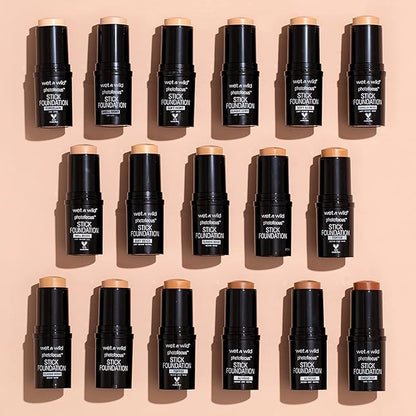 Wet n Wild Photo Focus Stick Matte Foundation Makeup, Shell Bisque (Pack of 4)