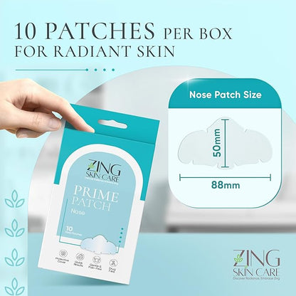 Prime Patch Nose Patches – Hydrocolloid Patches for Pimple & Zit Removal, Blackhead & Pore Care – Absorbs Acne Gunk & Oil, Strong Adhesion, Easy Removal, Vegan, 10 Count – Made in Korea