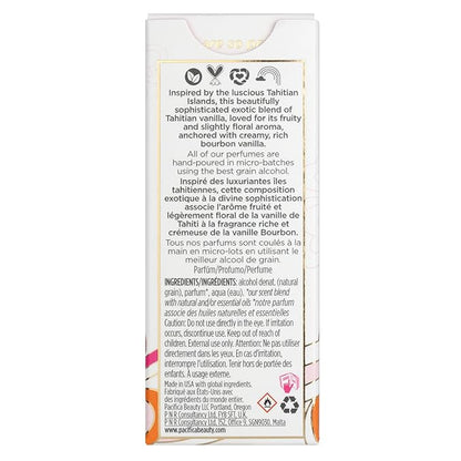 Pacifica Island Vanilla Perfume – Clean Vanilla Fragrance for Women - Warm Tropical Aroma - Long-Lasting Clean Beauty Non Toxic Scent, Vegan & Cruelty-Free, 1 oz Travel-Friendly Spray
