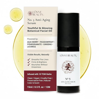 Anti Aging Serum – Plant-Based Retinol & Peptide Alternative with Açai Berry Oil, Ginseng & Pomegranate – Rejuvenating Face Serum for Wrinkles & Dark Spots – Lightweight & Hydrating – 0.50 oz