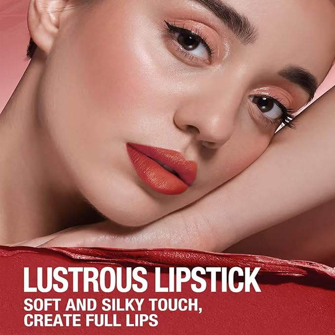 Rose Red Lipstick For Women Matte Highly Pigmented Lip stick Hypoallergenic Waterproof Long Lasting Lipsticks Quick Makeup Lightweight Portable # 07