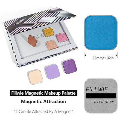 Matte Eyeshadow Sky Blue Soft Matte Finish, Single Magnetic Pan for DIY Makeup Palette, Smooth Powder, Long Lasting and Buildable (Blue Tide)