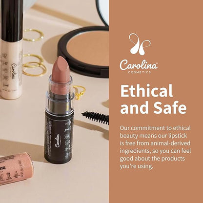 Carolina COSMETICS - Plant-Based Moisturizing Lipstick - Cozy Shade 0.15oz- Hydrating with Cocoa Oil, Gluten-Free, Vegan, Non-GMO, Paraben-Free - Lightweight Cream Texture
