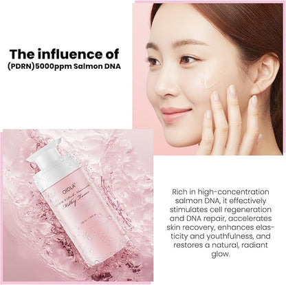 PDRN Pink Niacinamide Milky Toner for Hydrating, Moisturizing, Soothing, Ceramide, Peptide, Glass Glow Skin, Equivalent Korean Skincare Toner for face | 230ml 7.78 fl. Oz.