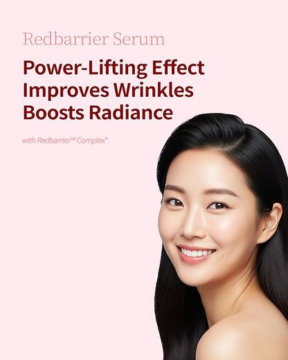 Redbarrier Ampoule Serum | Anti-Aging Face Serum with Peptides & Niacinamide to Visibly Smooth Expression Lines & Wrinkles | Vegan Korean Skincare for Firming & Radiance, 1.69 fl. oz