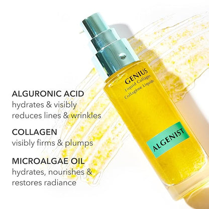 Algenist GENIUS Liquid Collagen Serum - Firming and Hydrating Face Serum with Collagen + Vitamin E - Helps Visibly Minimize Fine Lines + Wrinkles and Improve Elasticity (1 oz)