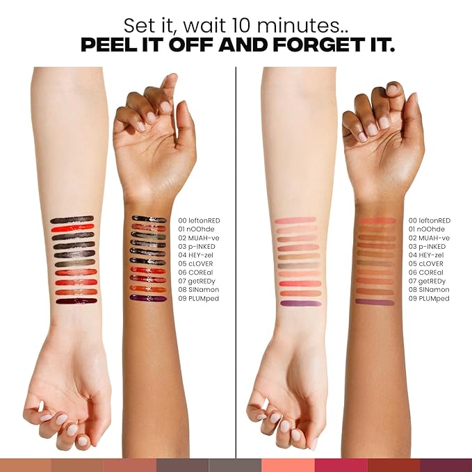 Sacheu Lip Liner STAY-N Peel Off Lip Stain — Long Lasting Matte Lip Tattoo Transfer Proof Lipstain Infused with Hyaluronic Acid & Vitamin E for All Skin Types — Vegan & Cruelty-Free, SINamon
