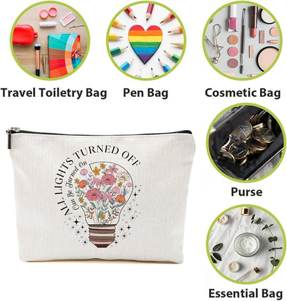 Inspirational Gifts Makeup Bag, Positive Affirmations Cosmetic Bag, Organizer Zipper Pouch Boss Day Mothers Day Birthday Motivational Gifts for Women Friends Sister Coworker Bestie
