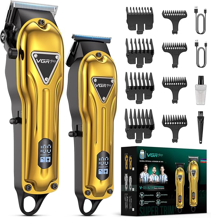 Electric Hair Clippers for Men, Cordless Clipper and Trimmer Set, Clippers for Hair Cutting Kit with Long Battery Life, Hair Grooming Trimmer for Family Kids and Self-Haircut Use