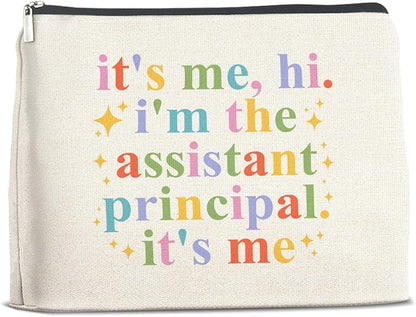 Makeup Bag Assistant Principle Gifts for Women, Assistant Principal Appreciation Gift in My Assistant Principal Era Cosmetic Bag Zipper Makeup Pouch