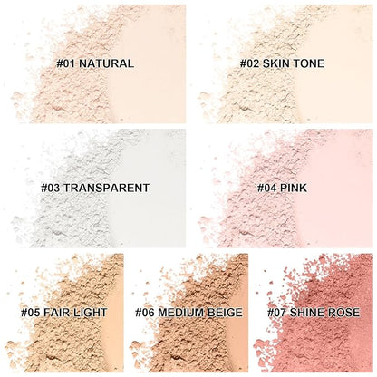 Mineral Setting Powder, SPF 35, Sunscreen Fair Face Loose Blurring FinishingPowder, Sheer Coverage, Weightless and Oil Control, Extend Base Makeup(#02 Fair Setting Makeup)