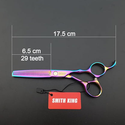 6.0 Inches Professional hair cutting thinning scissors set with razor (Rainbow)