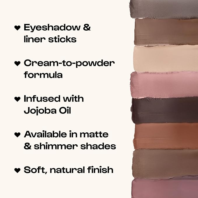 ALLEYOOP 11th Hour Waterproof Cream Eyeshadow Stick – Long-Lasting Eye Shadow Pencil & Eyeliner, Cream to Powder Stick & Highlighter – Smudge-Proof Eyeshadow Shimmer, Victory Blush Shimmer
