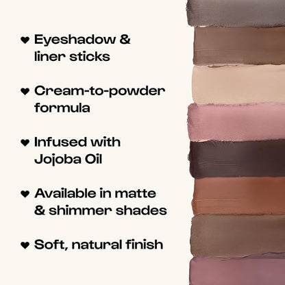 ALLEYOOP 11th Hour Cream Eye Shadow Sticks - Charcolit (Shimmer) - Award-winning Eyeshadow Stick - Smudge-Proof and Crease Proof for Over 11 Hours - Easy-To-Apply and Compact for Travel, 0.05 Oz