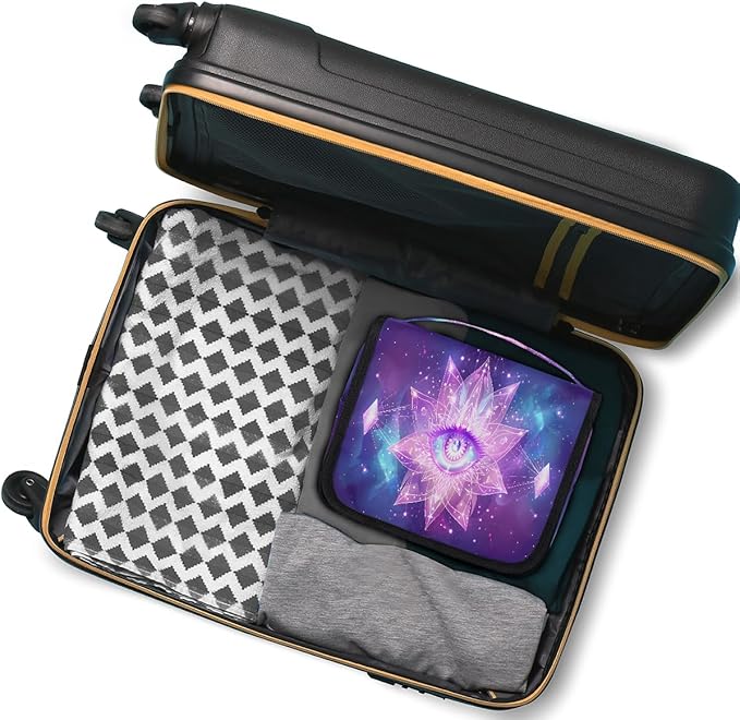 Travel Toiletry Bag for Women & Men Galaxy Evil Eye Hanging Cosmetic Organizer Portable Waterproof Makeup Case Make Up Bag with Compartments Travel Essentials for Bathroom Shower