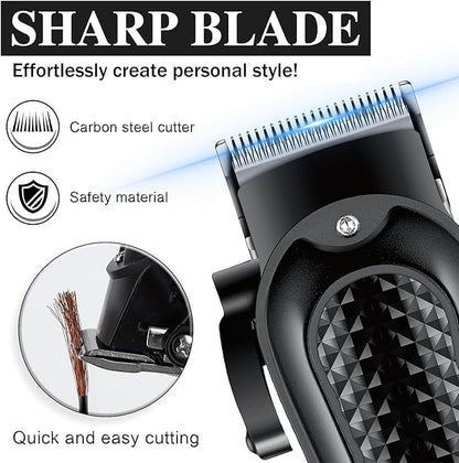 WAIKIL Hair Clippers Professional Cordless for Men, Barber Clippers for Hair Cutting Kit,Rechargeable Haircut Machine for Family,Wireless LCD Display Hair Trimmers Set