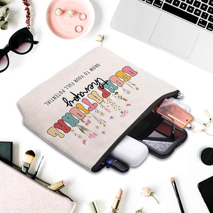 Occupational Therapy Gifts Makeup Bag, Gifts For Occupational Therapists, Ot Gifts, Boho Therapist Occupational Therapy Makeup Cosmetic Bag Zipper Pouch Travel Toiletry