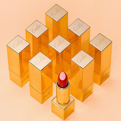 Oulac Dark Brown Lipstick for Women with Metallic 3D Shine Lightweight Hydrating Formula, High Impact Lip Color, Vegan Beauty, Full Coverage Lip Makeup, Christmas Gifts for Women, Hawaii Summer(08)