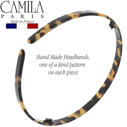 Camila Paris CP3469 French Headband for Women, Handmade Tokyo, Strong Hold Grip Women's Hair Band, Ligth and Very Flexible, No Slip and Durable Styling Girls Hair Accessories, Made in France