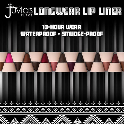 Juvia's Place Long Wear Lip Pencil – Snapped – Waterproof & Kiss-proof, Long Lasting Lip Liner, Smooth Makeup Application - Soft Matte Finish Base for Lipstick - 13 Hours of Wear for Everyday Use