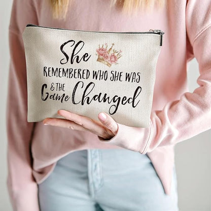 Generic Inspirational Gifts for Women & Girls, Positive Affirmation Makeup Bag, Multicolour, Cosmetic Case, Toiletry Bag, Travel Use