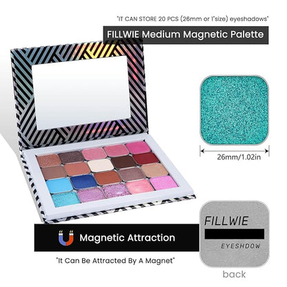 Chameleon Single Eyeshadow – Blue-Green Shimmer,Pressed Powder, Square Pan, Fits Magnetic Palettes,High Pigment, Smudge-Proof, Smooth Blend, All-Day Wear (Mermaid Flip)