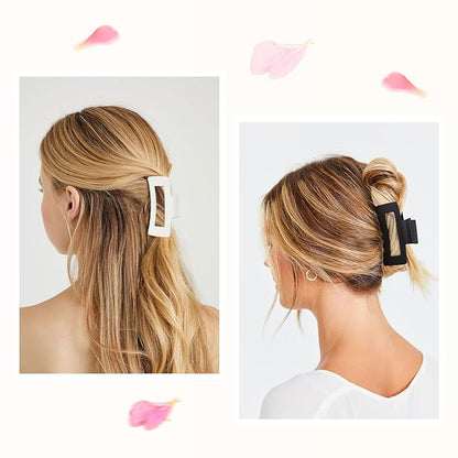 12 Pack 3.5" Medium Hair Claw Clips for Women Thick Thin Hair, Strong Hold Matte Banana Hair Clips