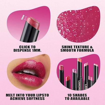 Nude Brown Lipstick For Women Matte Nude Glitter Shimmer Metallic Highly Pigmented Moisturizing Lip stick Hypoallergenic Waterproof Long Lasting Lipsticks Quick Makeup Lightweight Portable 10 #