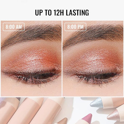 Oulac Twist-Up Burgundy Eyeshadow Stick – Twist-Up Crayon, Creamy Blendable Texture, Vegan & Cruelty-Free Eye Makeup, 1.25g, 12 Lilac Fairy