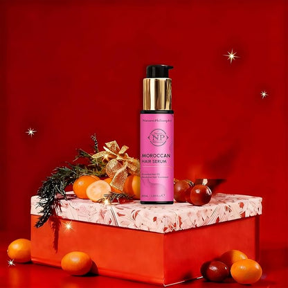 NP NATURES PHILOSOPHY Moroccan Argan Oil - Hair Serum Organic, Anti-Frizz, Repairs Damaged Hair, Adds Shine for All Hair Types Aussie Allergy-Free Moroccan Oil Hair Products 1.69 Fl oz