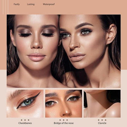 Colorful Shimmery Eye Shadow Stick Glittering Eye Shadow Stick Set with Retractable and Waterproof Eyeshadow Pencil for Long-Lasting Makeup Eyeshadow (Type B 8 Pcs)