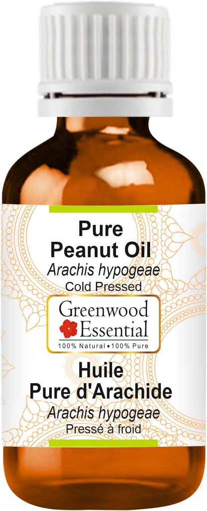 Greenwood Essential Pure Peanut Oil (Arachis hypogeae) 100% Natural Therapeutic Grade Cold Pressed 50ml (1.69 oz)